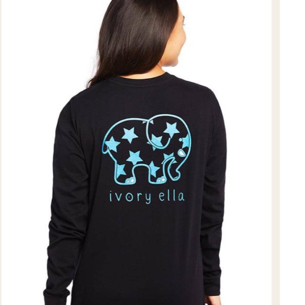 New Ivory Ella long sleeve black tee❤️ - Picture 2 of 8